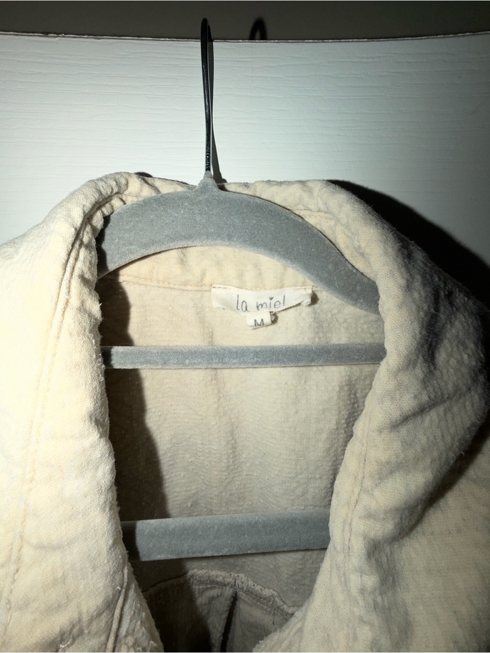 Cream Patterned Button-Up Jacket - Picture 2 of 3